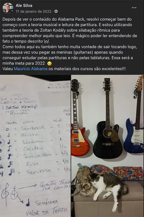 Print original de relato sobre os treinamentos de Alabama, 17